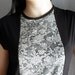 Black tshirt short sleeved - lace tshirt jersey top womens blouse