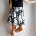 Black-white mini skirt - strapless top cotton tunic womens skirts