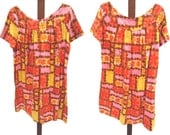 Aloha - 1960s Hawaiian Cotton Day dress Pocket Super amazing quality and perfect condition summer dress s m l