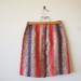 Vintage 1960's Red and Blue Stripe Madrid Woven Wool High Waisted Mini Skirt