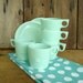 Vintage Green Melmac Dishes Set Cups Mugs Saucers Set Mint Green Melamine Plastic Dallas Ware Boonton Ware