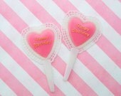 12 Pink Happy Birthday Heart Cupcake Picks Cake Toppers Il_170x135