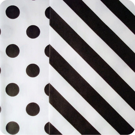 20 Black Tie Bag Duo - Black Stripe - Black Dot Il_570xn