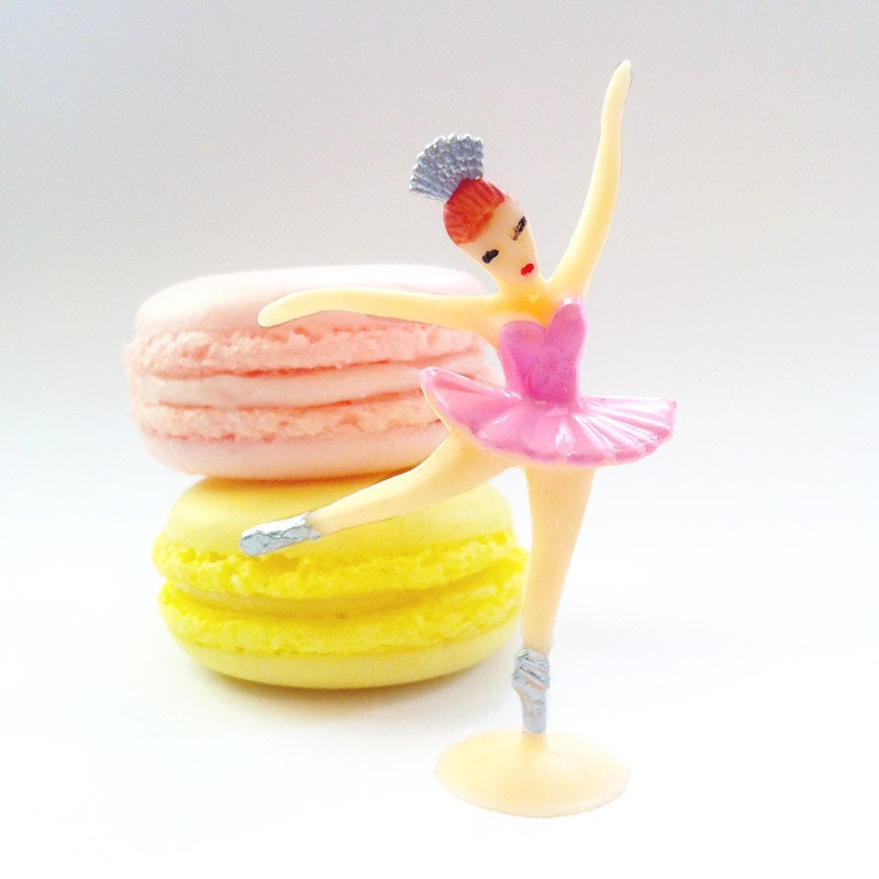 12 Pink Ballerina Cupcake Toppers Sweet Ballerina Cake Toppers