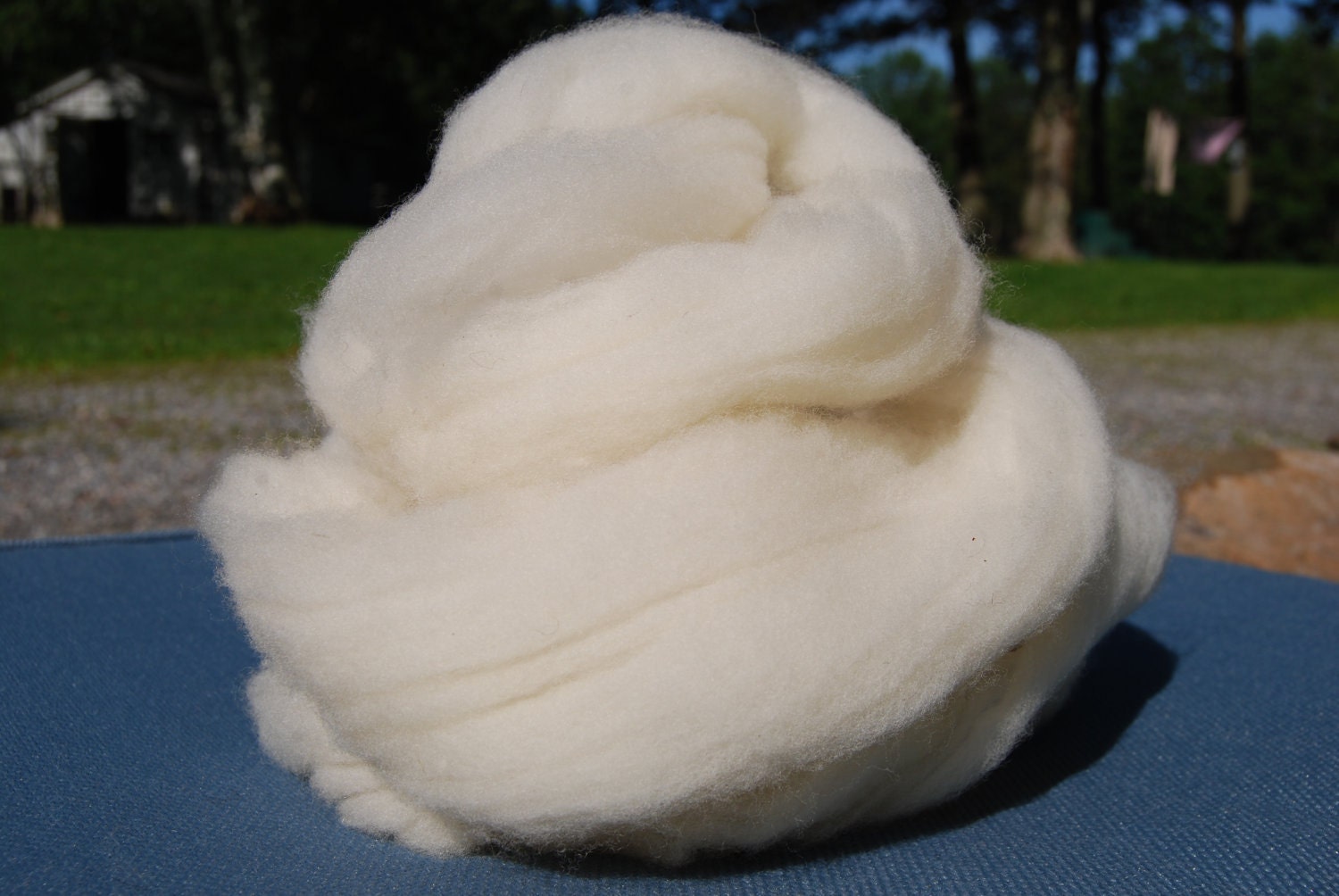 Merino Wool Roving, Undyed Natural White Wool 8oz
