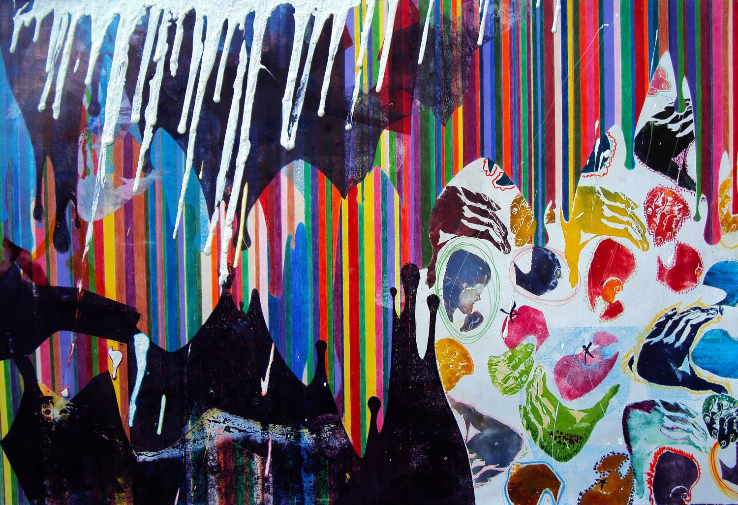 The New Deluge - mixed media piece