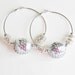 Silver Disco Ball Hoop Earrings.