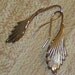 Vintage Goldtone Leaf Design Dangle Pierced Earrings