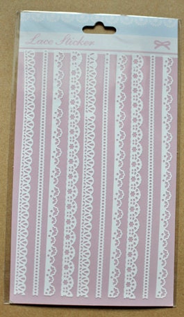 3 sets LACE DOILY White STICKERS