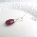 Wire Wrapped Ruby Silver Necklace