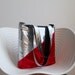 Raygun Tote : Metallic Red and Silver Tote Bag