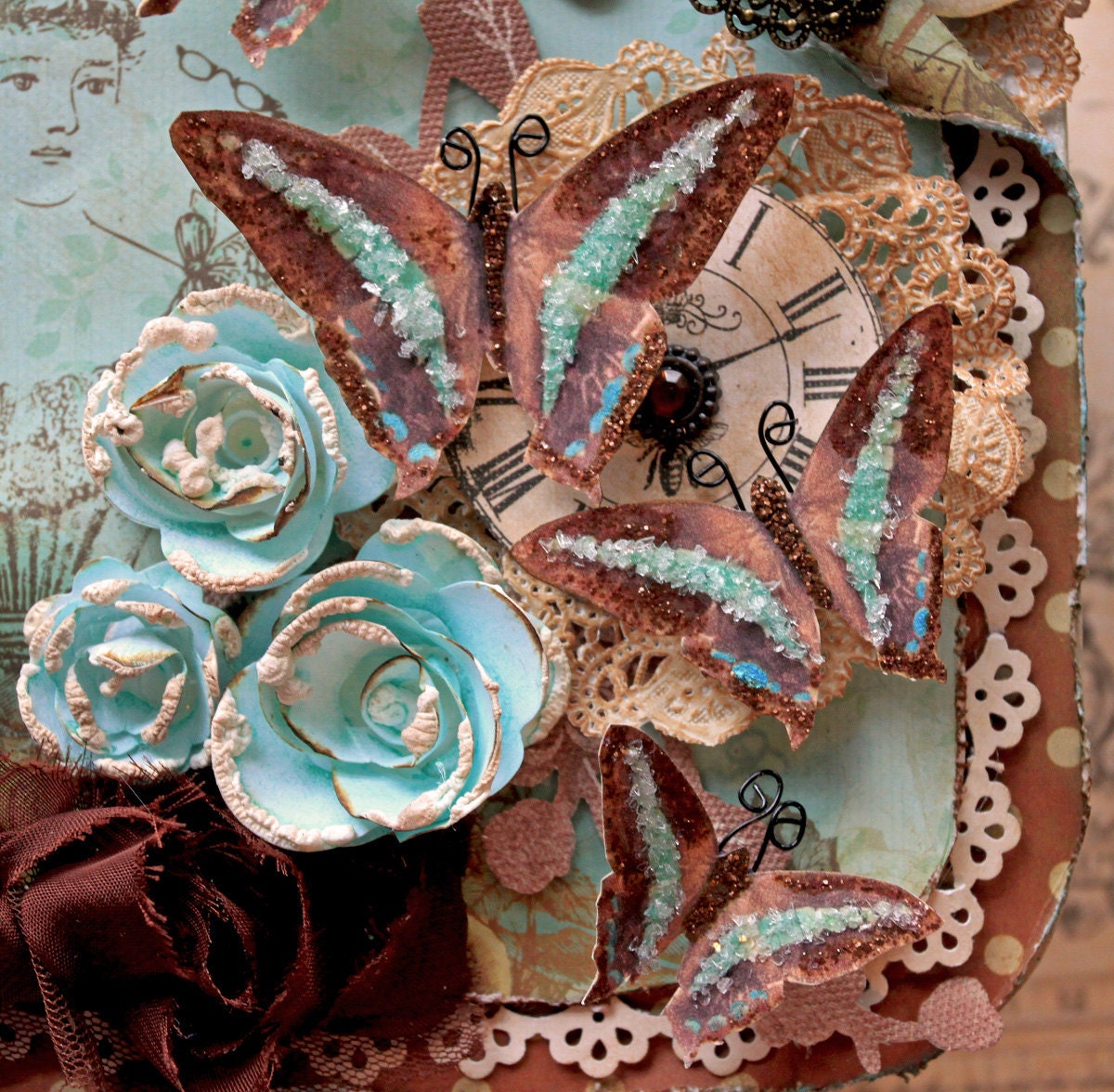 Sweet Memories Butterflies  Butterfly Set  Scrapbook Embellishment Tag Card Mini Album Wedding