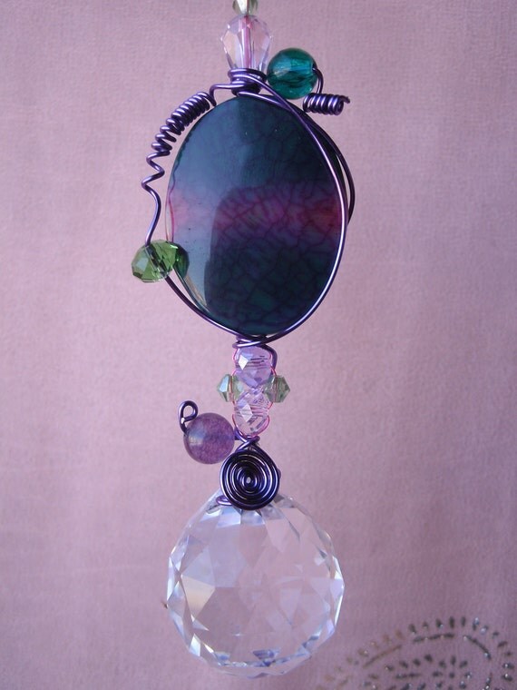 Crystal prism suncatcher Feng shui cures by LifeForceEnergy