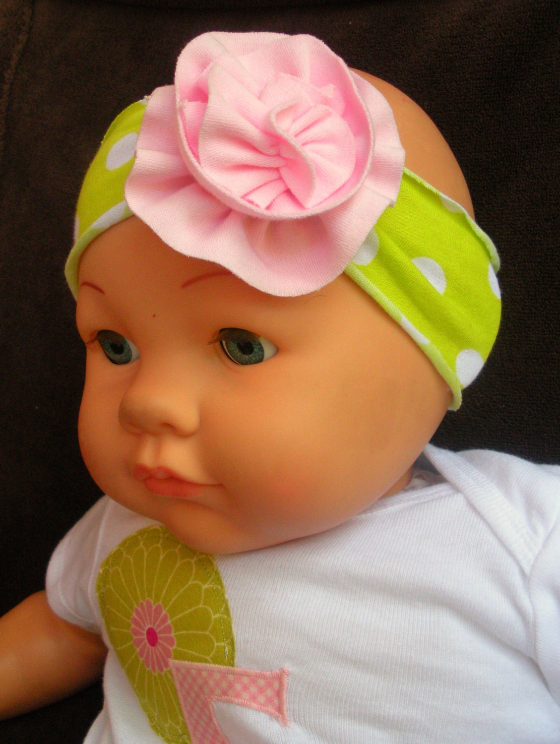 3 Piece- Monogrammed Onesie, Bib, and Burp Cloth- Chrysanthemums