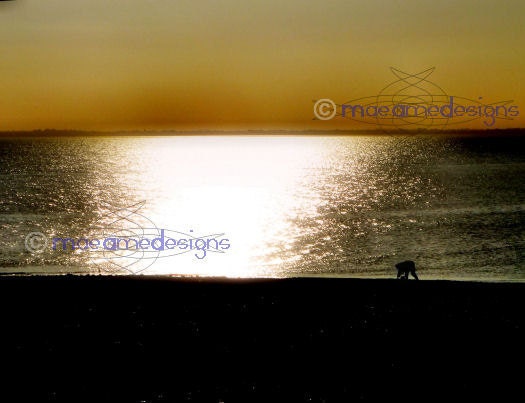 Irish Seascape Monochrome Ocean View Fine Art Print Canvas