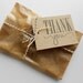 Kraft Tags - Hand Stamped - Thank You - Set of 10