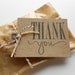 Kraft Tags - Hand Stamped - Thank You - Set of 10
