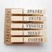 Customizeable Pantry Food Clips - Set of 5 Large Clothespins - Hand Stamped