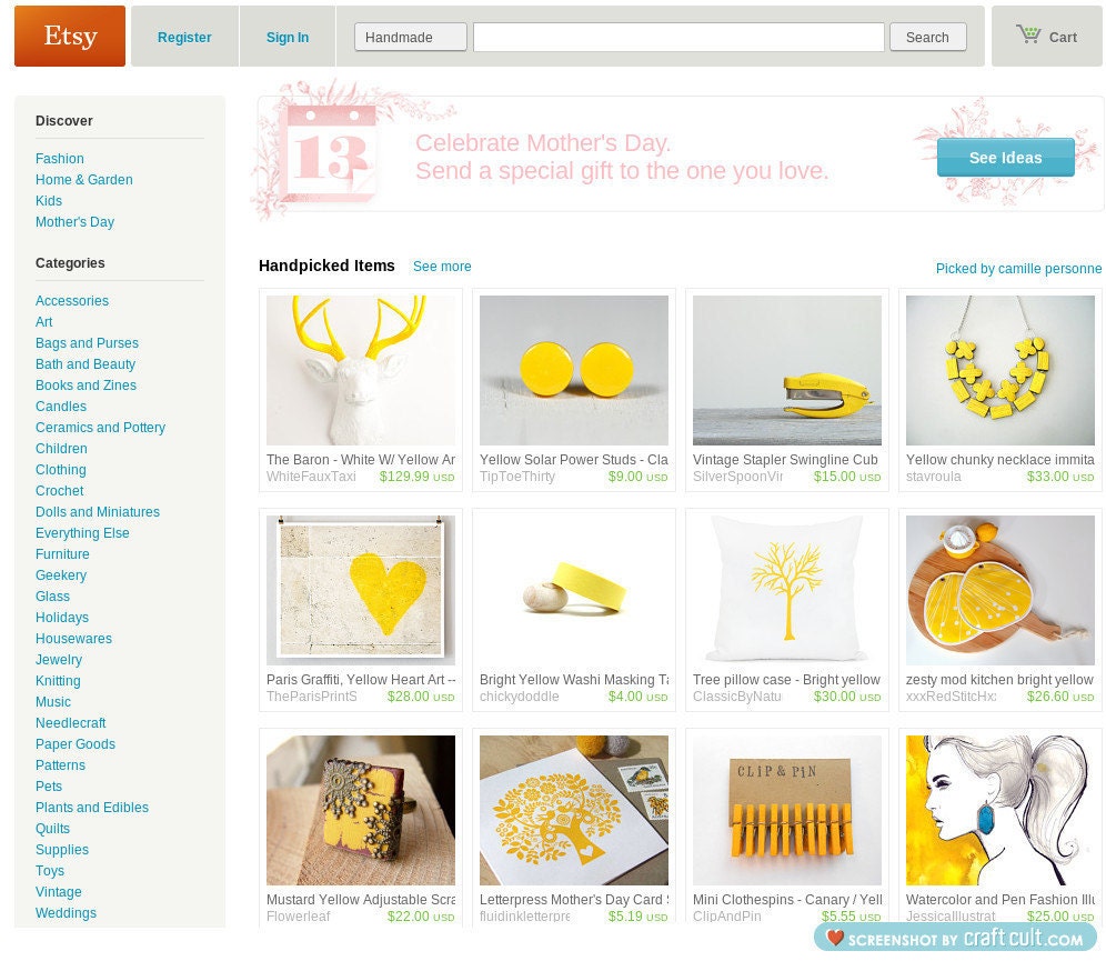 Mini Clothespins - Canary / Yellow - Small