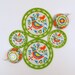 Ohio Art Floral Bird Tea Set, Vintage Tin Toy