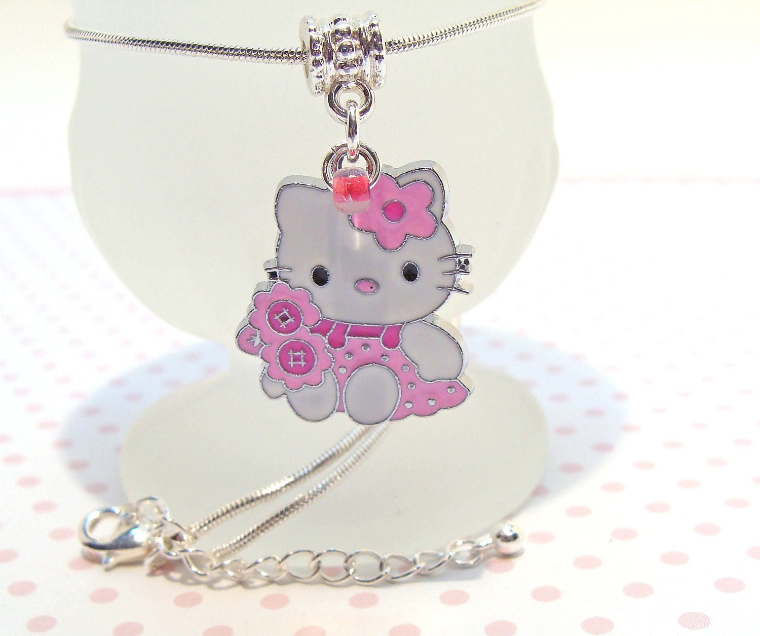 Darling Pink Hello Kitty Charm Necklace