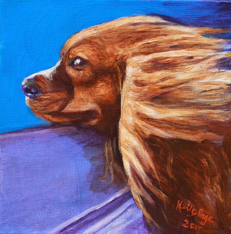 Custom 12 inch x 12 inch pet portrait oil painting