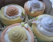 Neutral Diaper Washcloth Cupcake Gift Set