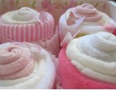 Baby Girl Diaper Washcloth and Socks 10 Piece Cupcake Set