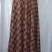 Flared tartan maternity long skirt.