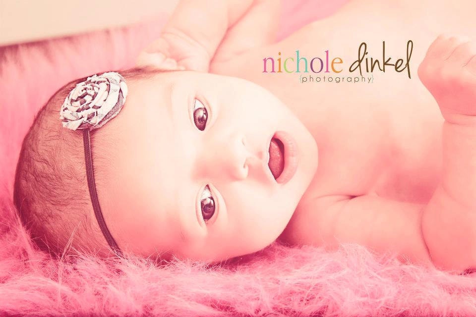 Baby Fabric Flower Headbands - Set of 2 - Childrens Rolled Fabric Flower Headbands - Pink & Gray Damask Rolled Rosette Flower Headbands