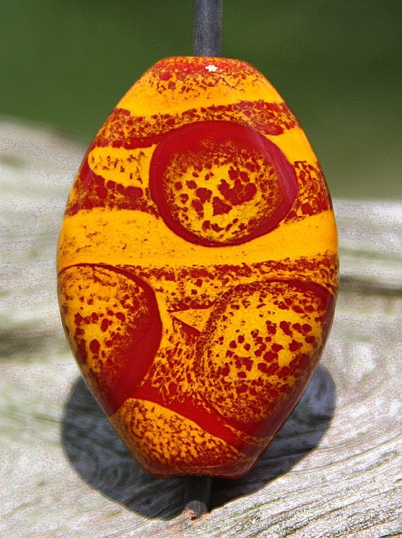 Circus of the Sun Handmade Lampworked Glass Bead OOAK