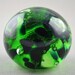 Slytherin Harry Potter Themed Handblown Glass Paperweight