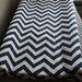Navy Chevron Contour Changing Pad Cover