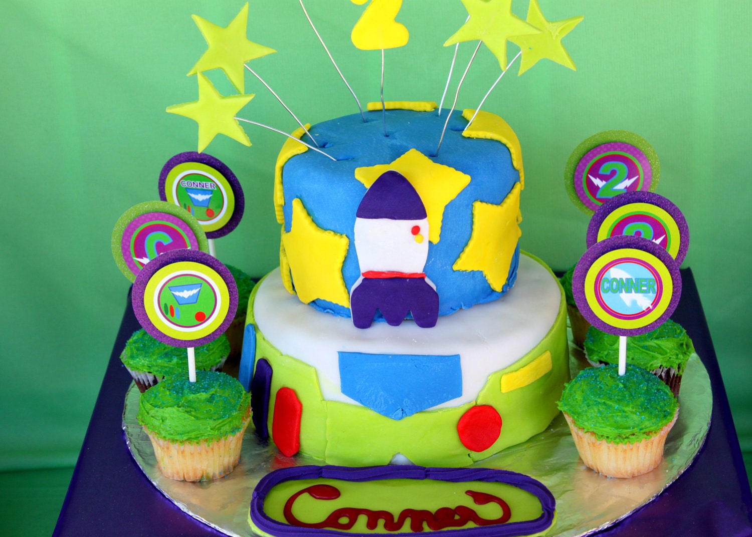 SPACE RANGER CUPCAKE Toppers Buzz Lightyear Collection - Toy Story- Boys Birthday Party - Krown Kreations & Celebrations Il_170x135