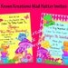 Mad Hatter INVITATIONS Party Printables Alice In Wonderland - Krown Kreations