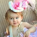 Mini Top Hat  "ADDIE ROSE"  Top Hat - First Birthday - EASTER - Sugar and Spice - Girl Birthday- Sweet Shoppe - Bridal - Krown Kreations