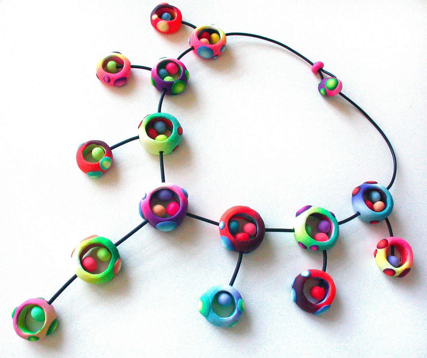 Nidos Polymer Clay Necklace.