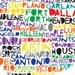 TEXAS Digital Illustration Print of Texas State with Cities Listed
