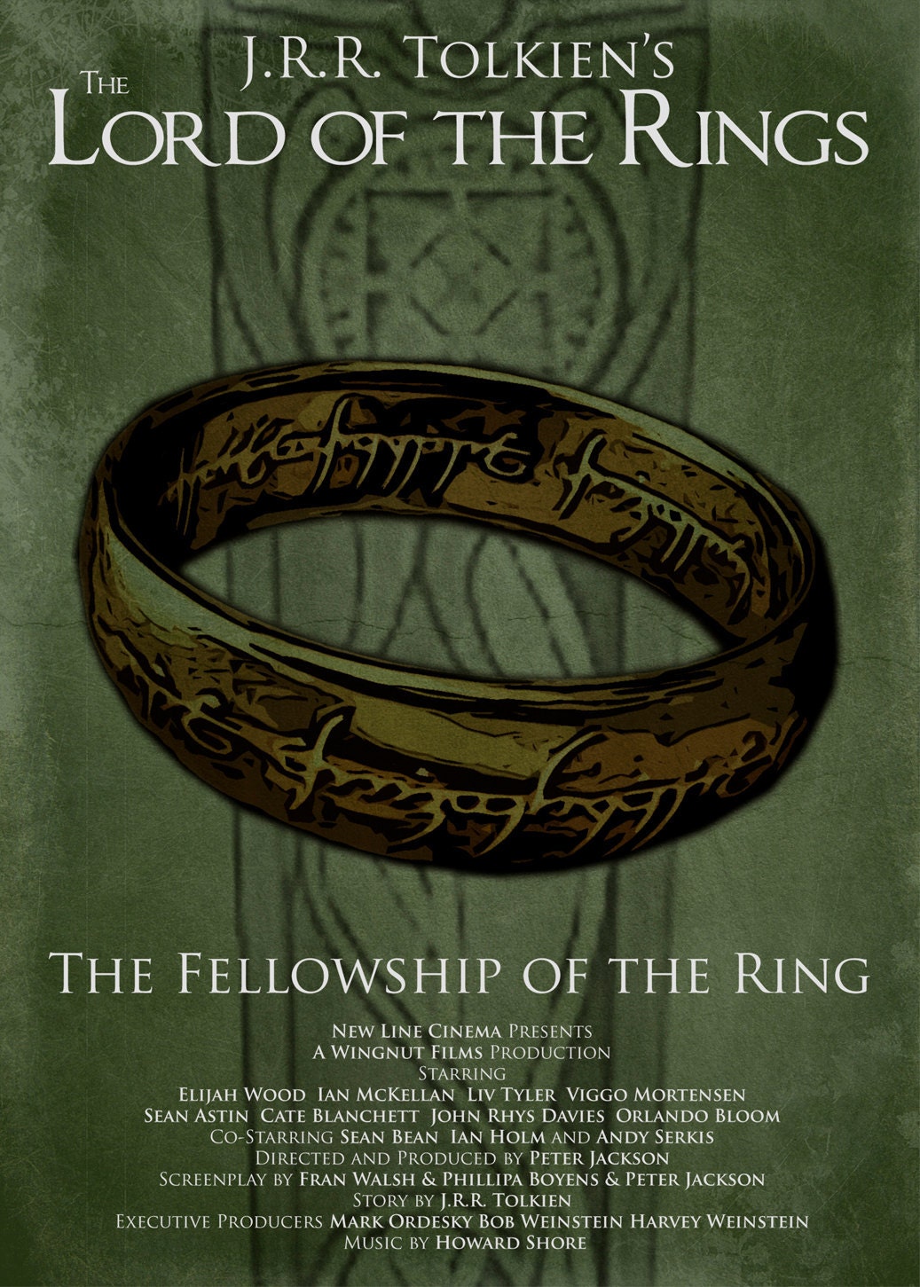 Lord Of The Rings Fellowship Of The Ring Script Items similar to 20x28 Lord of the Rings - The Fellowship of the Ring