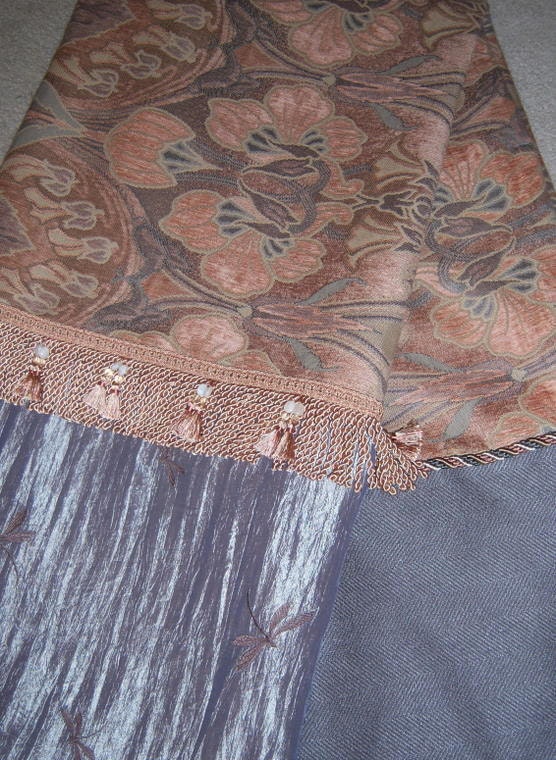 Rich Peach, Cocoa, Silver & Dragon Flies Throw Blanket