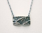Japanese-Inspired Sterling Silver Wave Necklace