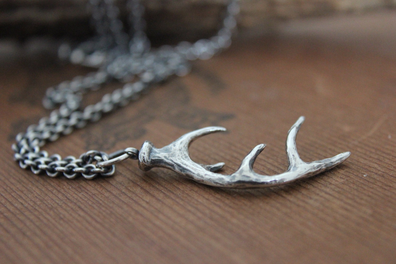Wild deer antler necklace for men (or women who like their jewelry bold)