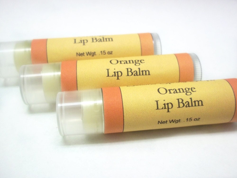 Orange Lip Balm made with Edible Orange Oil