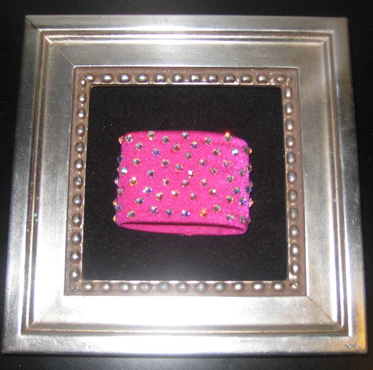 Hot Pink Swarovski Crystal AB Cuff