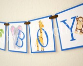 It's a Boy - It's a Girl - Animal Baby Shower DIY Digital Printable Banner