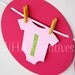 It's A Girl - It's a Boy - Custom Onesie Clothesline Banner - Baby Shower