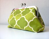 Green St. Patrick's Day clutch, four leaf clover