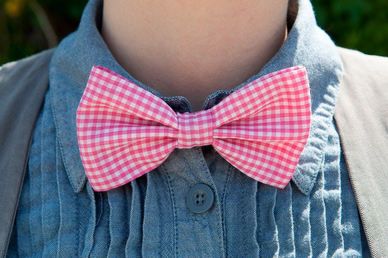 Pink Picnic Party Bow Tie