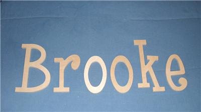 6 letter name set 10" Size Unpainted Hanging Wooden Wall Letters (7.00 shipping on entire order) Thin-Whimsical font Gifts and Decor