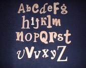 Alphabet Letter Set complete set of unpainted wooden wall letters (12.00 shipping) Nursery Child Room Decor